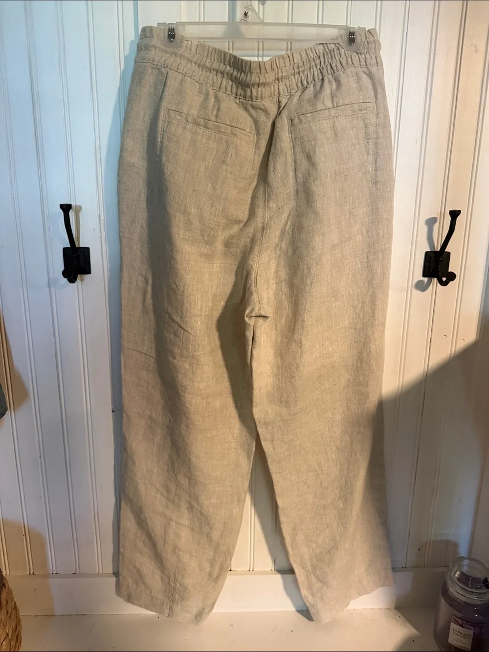 Athleta Women’s Beige Drawstring Linen Wide Leg never worn